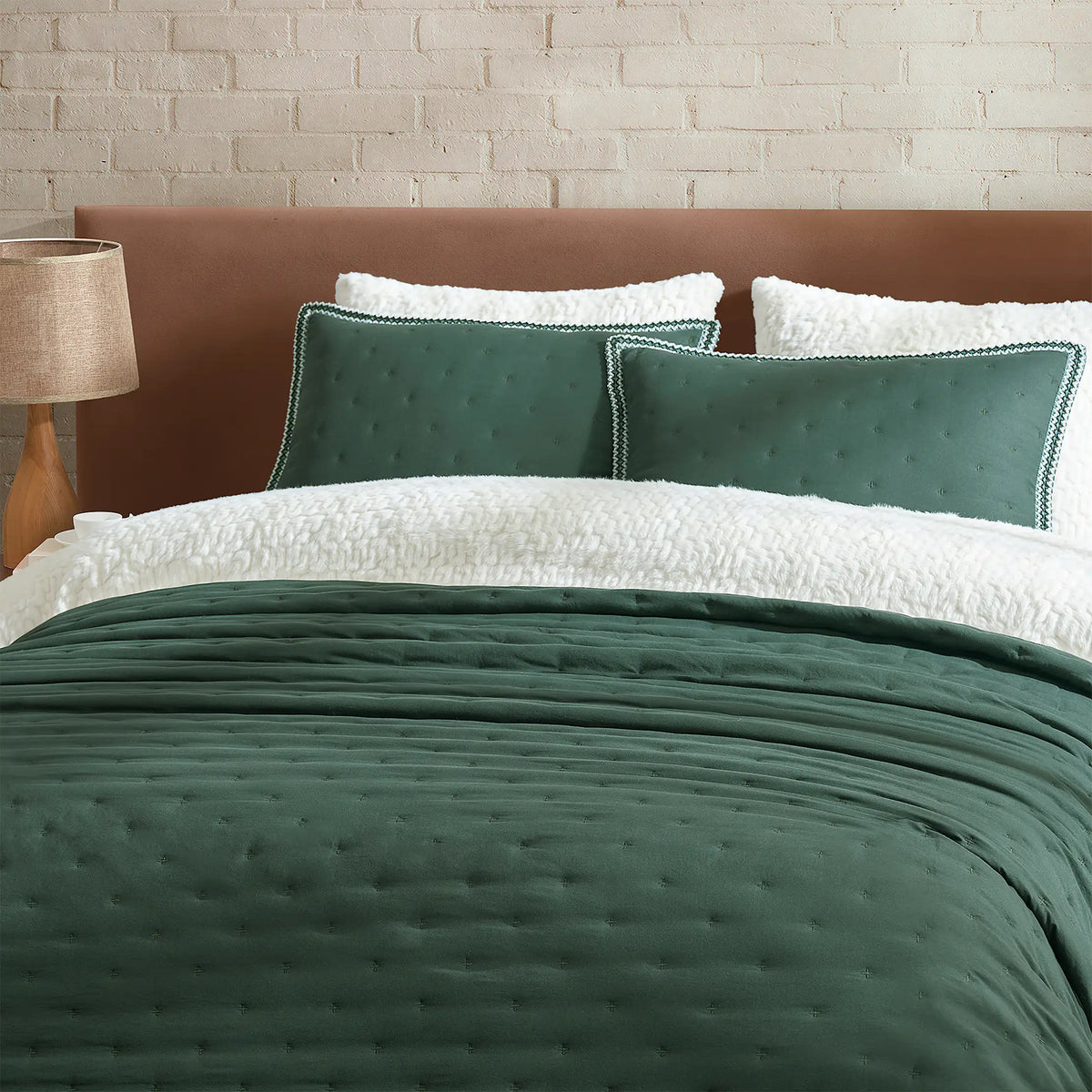 Home Devon UGGbraid Quilt Set F/Q - ARUGULA