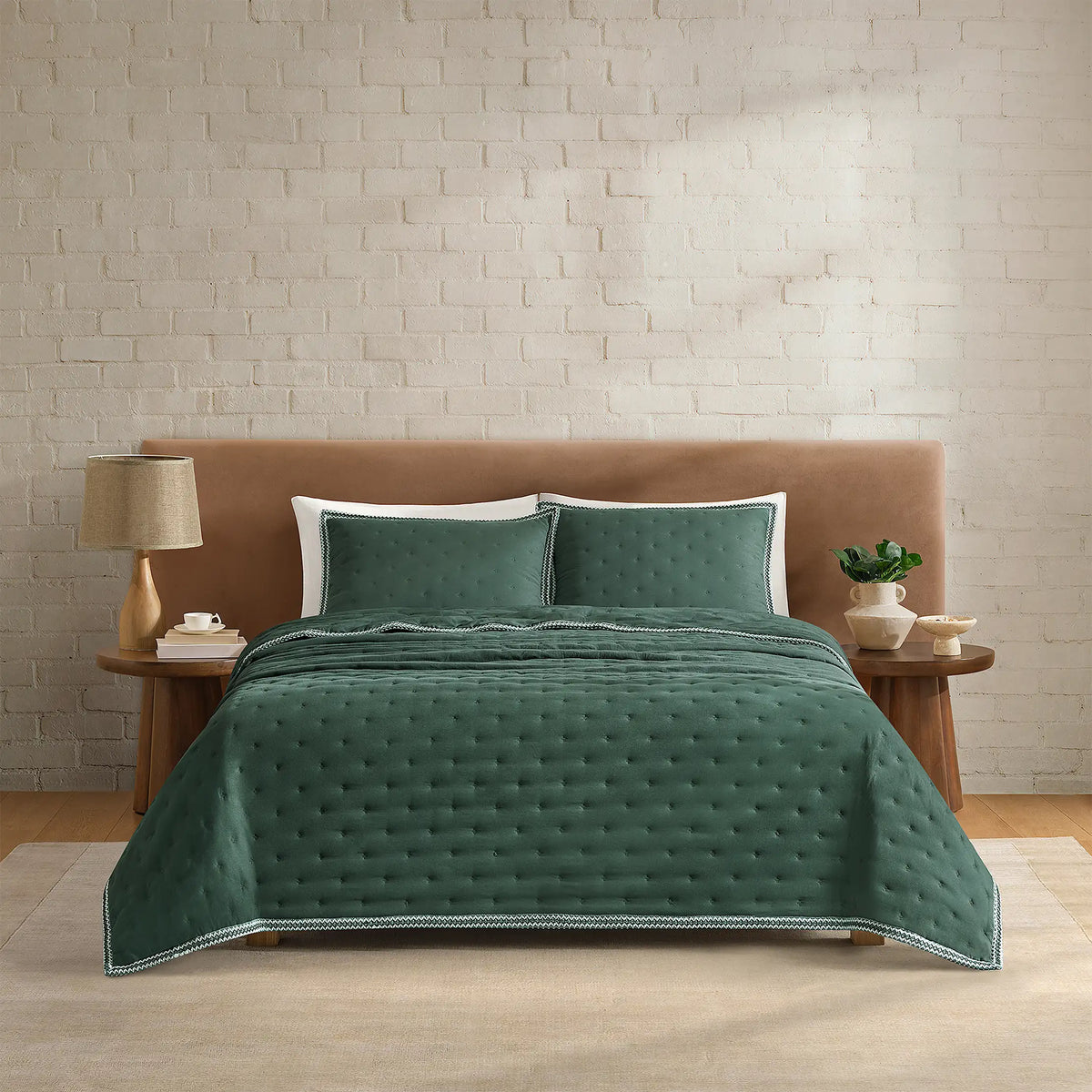 Home Devon UGGbraid Quilt Set King - ARUGULA