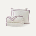 Home Devon UGGbraid Quilt Set King - SNOW / DUSTY ORCHID