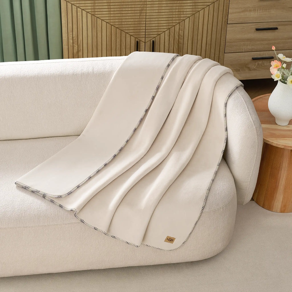 Home Color Stitch Coco Throw 50"x70" - SNOW