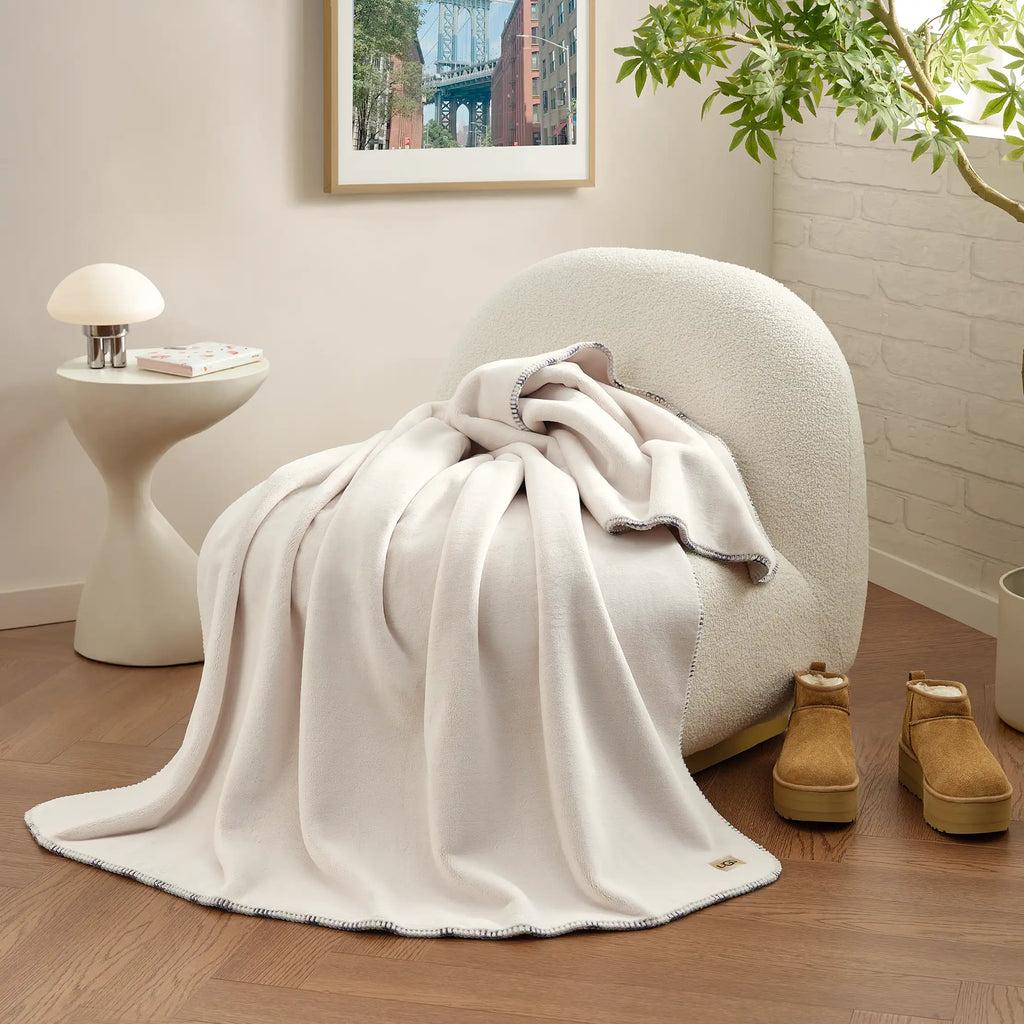 Home Color Stitch Coco Throw 50"x70" - SNOW