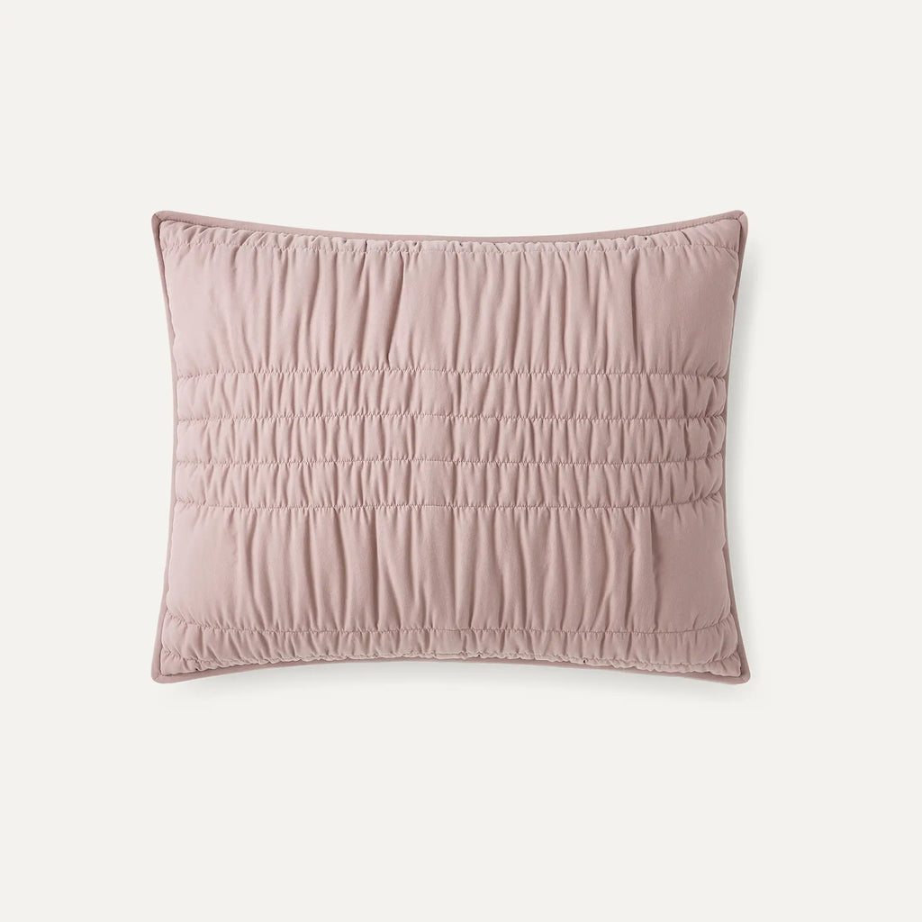 Home Devon Tide Quilt Set King - ROSEWOOD